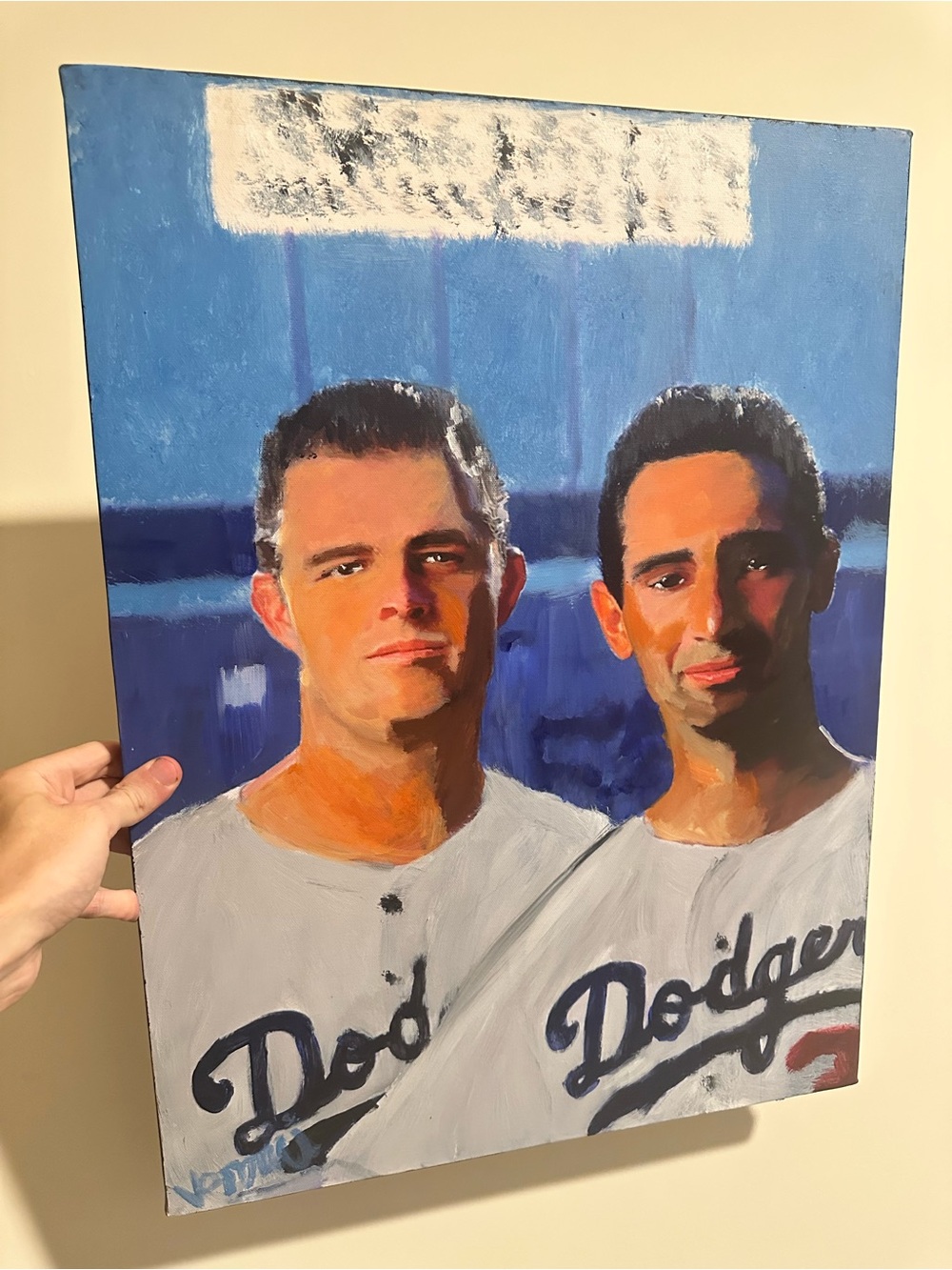 Don Drysdale & Sandy Koufax Baseball Portrait Art Painting 24x18 1/1 original